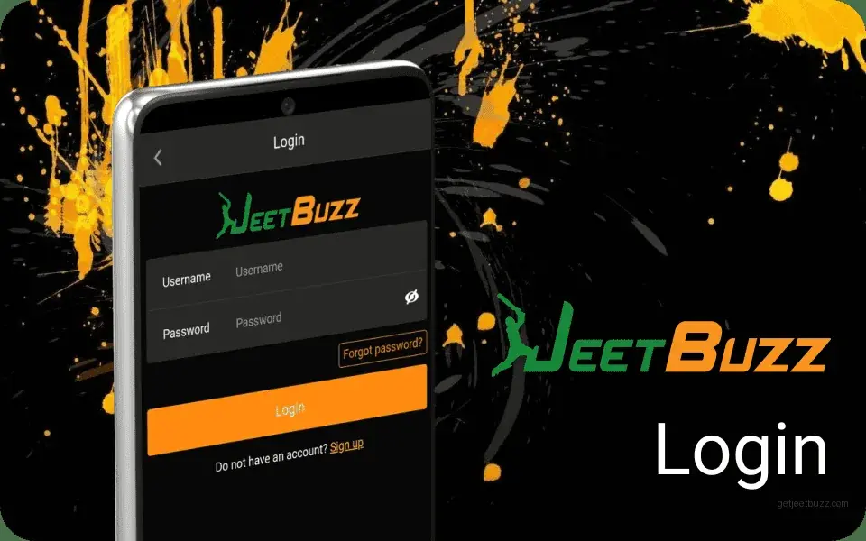 JeetBuzz live casino login screen